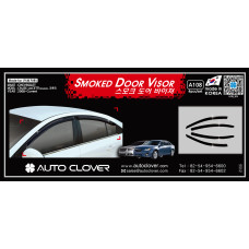 AUTOCLOVER SMOKED DOOR VISOR SET FOR CHEVROLET CRUZE 2011-15 AUTOCLOVER SMOKED DOOR VISOR SET FOR CHEVROLET CRUZE 2011-15