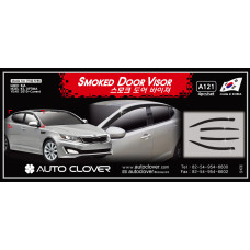 AUTOCLOVER SMOKED DOOR VISOR SET FOR KIA K5 OPTIMA 2010-15