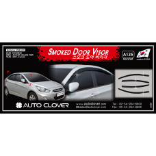 AUTOCLOVER SMOKED DOOR VISOR SET FOR HYUNDAI ACCENT 2011-15