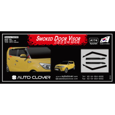 AUTOCLOVER SMOKED DOOR VISOR SET FOR KIA SOUL 2013-15