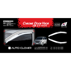 AUTOCLOVER CHROME DOOR VISOR SET FOR GRAND STAREX / iLOAD 2009-15