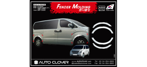 AUTOCLOVER FENDER MOLDING_C SET FOR HYUNDAI GRAND STAREX 2009-15