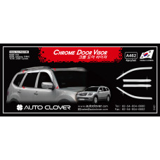 AUTOCLOVER CHROME DOOR VISOR SET FOR KIA MOHAVE / BOREGO 2008-15