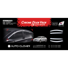 AUTOCLOVER CHROME DOOR VISOR SET FOR HYUNDAI SONATA 2009-15