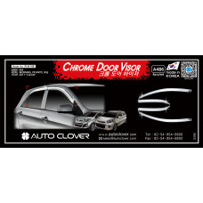 AUTOCLOVER CHROME DOOR VISOR SET FOR KIA PICANTO 2011-15
