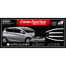 AUTOCLOVER CHROME DOOR VISOR SET FOR HYUNDAI ACCENT 2011-15
