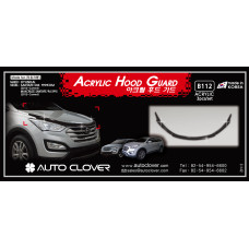 AUTOCLOVER ACRYLIC HOOD GUARD SET FOR HYUNDAI SANTA FE 2012-15