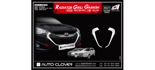 AUTOCLOVER RADIATOR GRILL GARNISH FOR HYUNDAI TUCSON IX35 2009-15