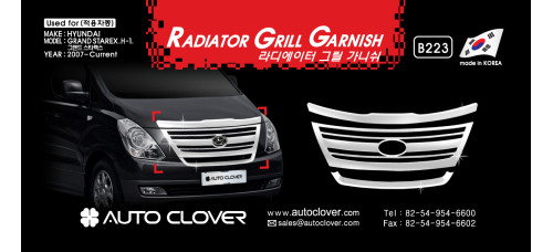 AUTOCLOVER RADIATOR GRILL GARNISH SET GRAND STAREX ILOAD 2007-15