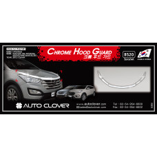 AUTOCLOVER CHROME HOOD GUARD SET FOR HYUNDAI SANTA FE 2012-15