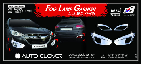 AUTOCLOVER FOG LAMP GARNISH SET FOR TUCSON IX35 2009-15