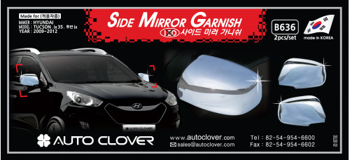 AUTOCLOVER SIDE MIRROR GARNISH SET FOR HYUNDAI TUCSON IX35 2009-15