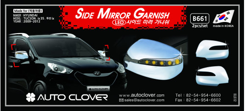 AUTOCLOVER SIDE MIRROR GARNISH SET HYUNDAI TUCSON IX35 2009-15