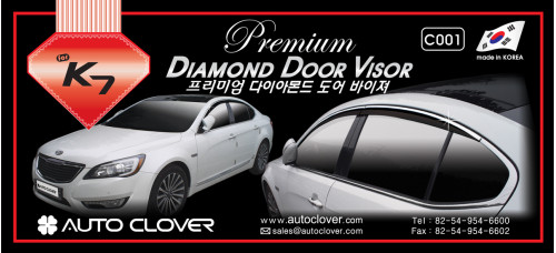 AUTOCLOVER PREMIUM DIAMOND DOOR VISOR SET FOR KIA K7 2009-15