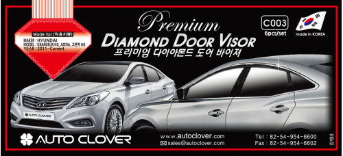 AUTOCLOVER PREMUIM DIAMOND DOOR VISOR HYUNDAI GRANDEUR HG 2011-15