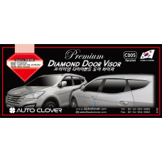 AUTOCLOVER DIAMOND DOOR VISOR SET FOR HYUNDAI SANTA FE 2012-15