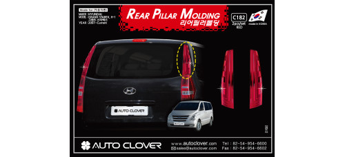 AUTOCLOVER REAR PILLAR A MOLDING SET GRAND STAREX ILOAD 2007-15