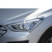 AUTOCLOVER HEAD LAMP GARNISH SET FOR HYUNDAI SANTA FE 2012-15