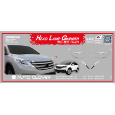 AUTOCLOVER HEAD LAMP GARNISH SET FOR HONDA CRV 2012-14