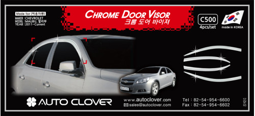 AUTOCLOVER CHROME DOOR VISOR SET CHEVROLET MALIBU 2011-15