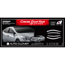 AUTOCLOVER CHROME DOOR VISOR SET FOR HYUNDAI GRANDEUR HG 2011-15 MNR