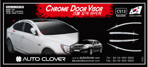 AUTOCLOVER CHROME DOOR VISOR SET FOR KIA K7 2009-15