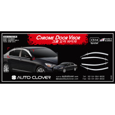 AUTOCLOVER CHROME DOOR VISOR SET FOR HYUNDAI GENESIS 2008-13