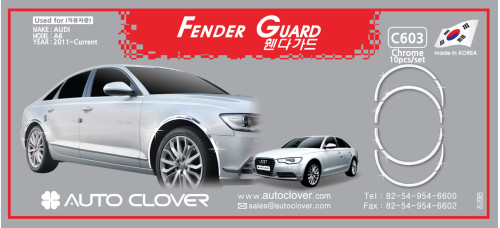 AUTOCLOVER FENDER GUARD_CH SET FOR AUDI A6 2011-15
