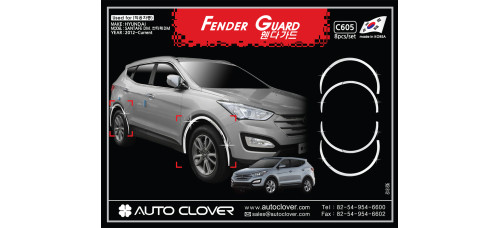 AUTOCLOVER FENDER GUARD_C SET FOR HYUNDAI SANTA FE 2012-15