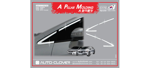 AUTOCLOVER A PILLAR MOLDING SET FOR HONDA CIVIC 2012