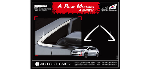AUTOCLOVER A PILLAR MOLDING SET FOR KIA K3 CERATO 2012-15