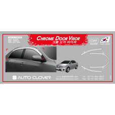 AUTOCLOVER CHROME DOOR VISOR SET FOR TOYOTA COROLLA 2011-13
