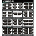 BRICX - LED INSIDE DOOR CATCH PLATES SET FOR HYUNDAI VEHICLES