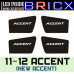 BRICX - LED INSIDE DOOR CATCH PLATES SET FOR HYUNDAI VEHICLES