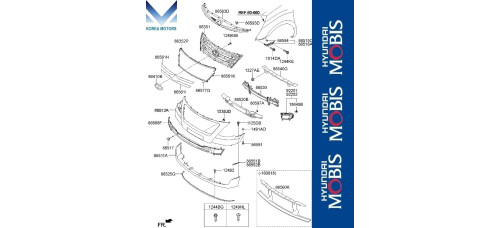 MOBIS FRONT REAR BUMBER HYUNDAI STAREX H-1 2007-17