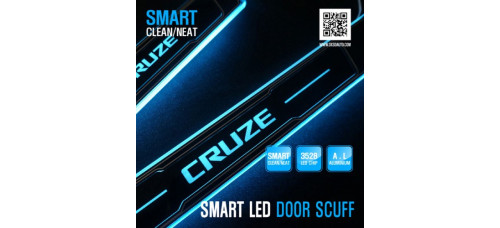 DXSOAUTO SMART LED DOOR SILL SCUFF PLATES CHEVROLET CRUZE 2011-14