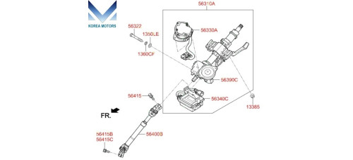 MOBIS COLUMN ASSY-STEERING SET FOR HYUNDAI TUCSON TL 2015-18