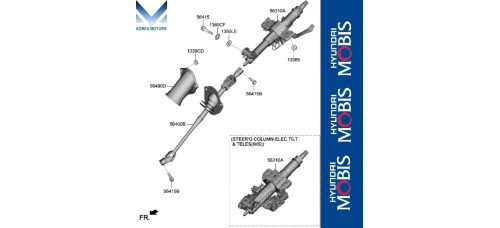 MOBIS STEERING COLUMN AND SHAFT HYUNDAI GENESIS G70 2017-20