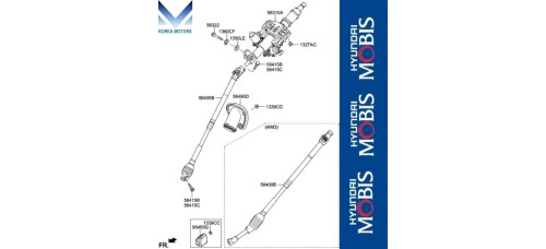 MOBIS STEERING COLUMN AND SHAFT HYUNDAI GENESIS G80 2016-20