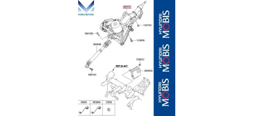 MOBIS STEERING COLUMN AND SHAFT SET FOR HYUNDAI GRANDEUR 2011-16 MOBIS STEERING COLUMN AND SHAFT SET FOR HYUNDAI GRANDEUR 2011-16