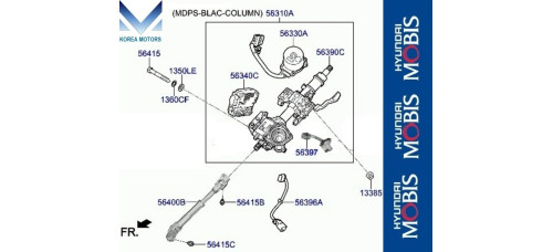 MOBIS STEERING COLUMN AND SHAFT SET FOR HYUNDAI GRANDEUR 2019-22