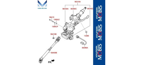 MOBIS STEERING COLUMN AND SHAFT SET FOR HYUNDAI IONIQ 2016-19