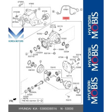 50-501 ZADNIY DIFFERENTIAL HYUNDAI SANTA FE TM 2018-23