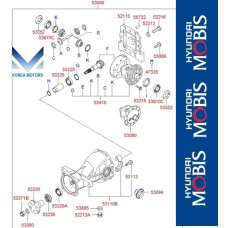 50-501 ZADNIY DIFFERENTIAL HYUNDAI SANTA FE 2000-05