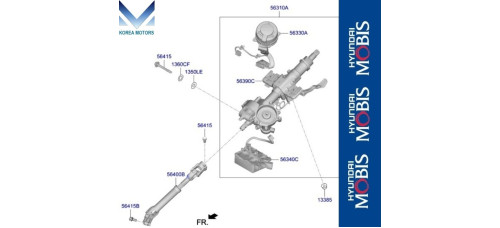 MOBIS STEERING COLUMN AND SHAFT SET FOR HYUNDAI VELOSTER 2018-21