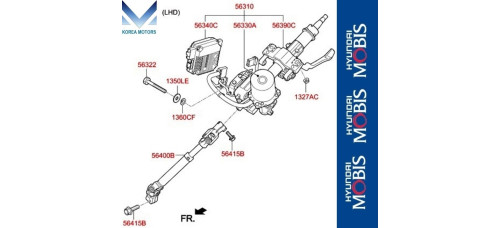 MOBIS STEERING COLUMN AND SHAFT SET FOR HYUNDAI I40 2011-19 MOBIS STEERING COLUMN AND SHAFT SET FOR HYUNDAI I40 2011-19
