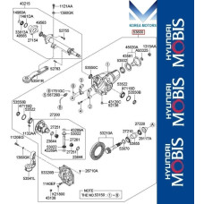 50-510 PEREDNIY AXLY DIFFERENTIAL KIA MOHAVE 2007-19