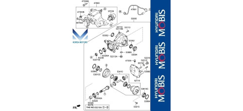 50-501 ZADNIY DIFFERENTIAL KIA SORENTO 2012-14