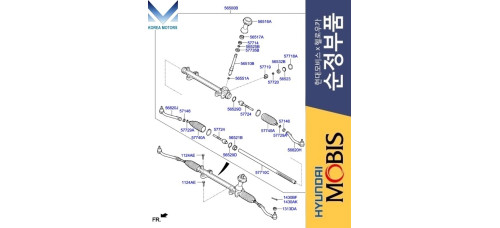 MOBIS NEW GEAR ASSY STEERING FOR HYUNDAI SANTA FE 2013-18 MOBIS NEW GEAR ASSY STEERING FOR HYUNDAI SANTA FE 2013-18