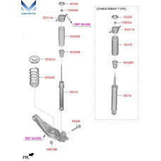 MOBIS REAR SHOCK ABSORBER FOR HYUNDAI SANTA FE TM 2018-20 MOBIS REAR SHOCK ABSORBER FOR HYUNDAI SANTA FE TM 2018-20